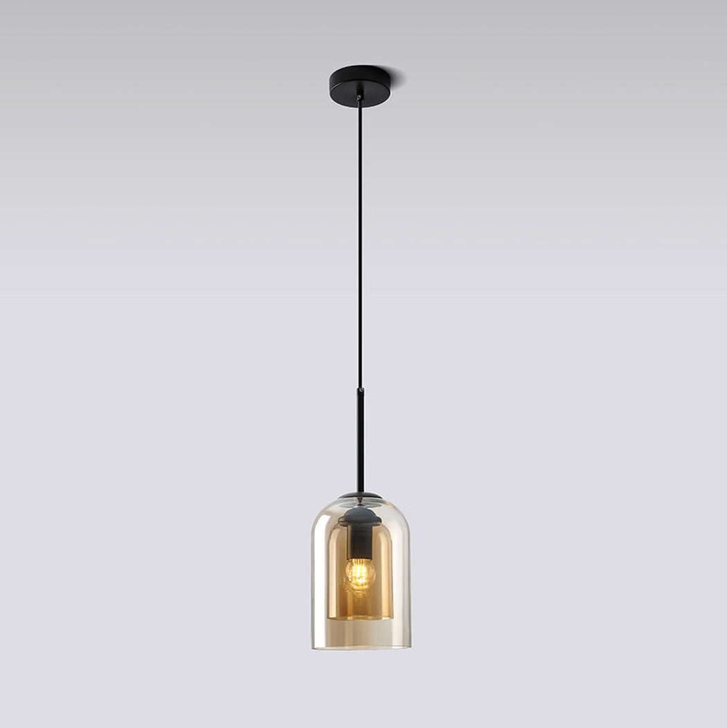 Harper Double Glass Shade Modern Minimalist Pendant Light