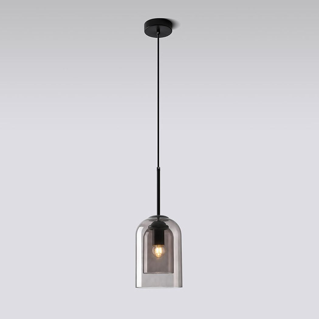 Harper Double Glass Shade Modern Minimalist Pendant Light