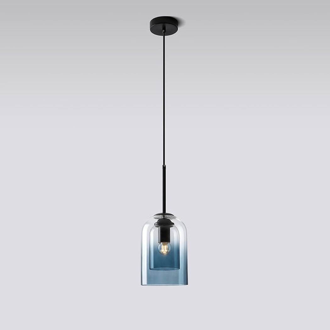 Harper Double Glass Shade Modern Minimalist Pendant Light