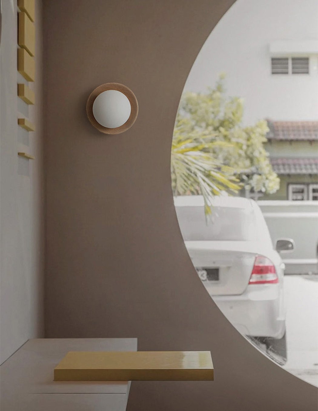 Kato Wooden Plate Japandi Wall Light