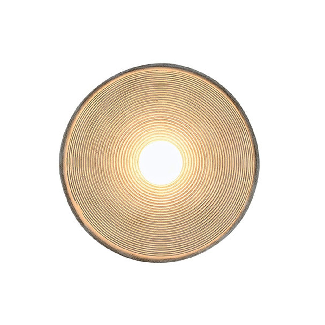 Longleaf Wooden Texture Plate Wall Light In White