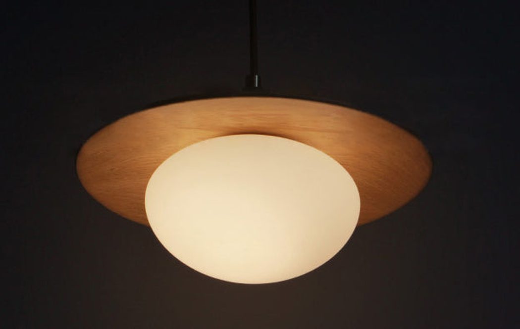 Kato wooden shade japandi pendant light on