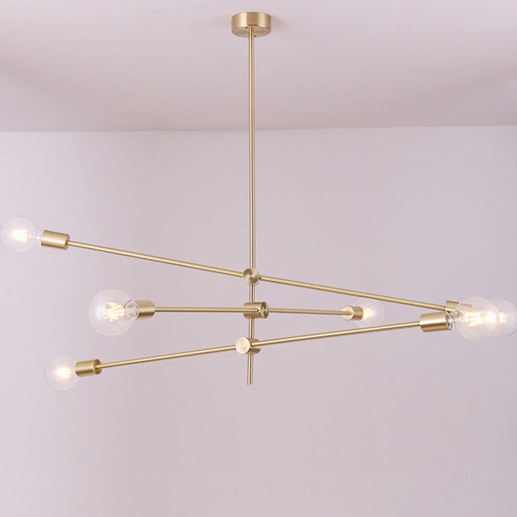 Circa Brass Pendant Light - 3 lines 6 heads main picture
