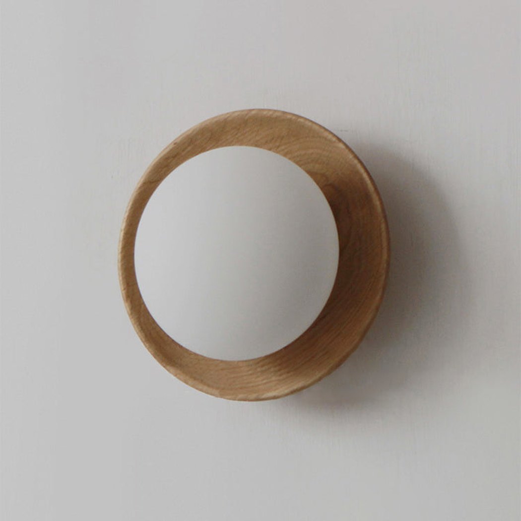 Kato Wooden Plate Japandi Wall Light