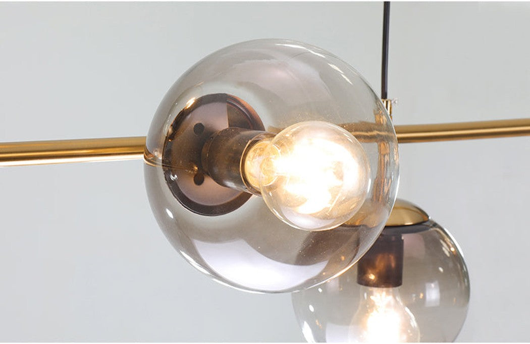 Olive Tree Branch Line Chandelier details light bulb