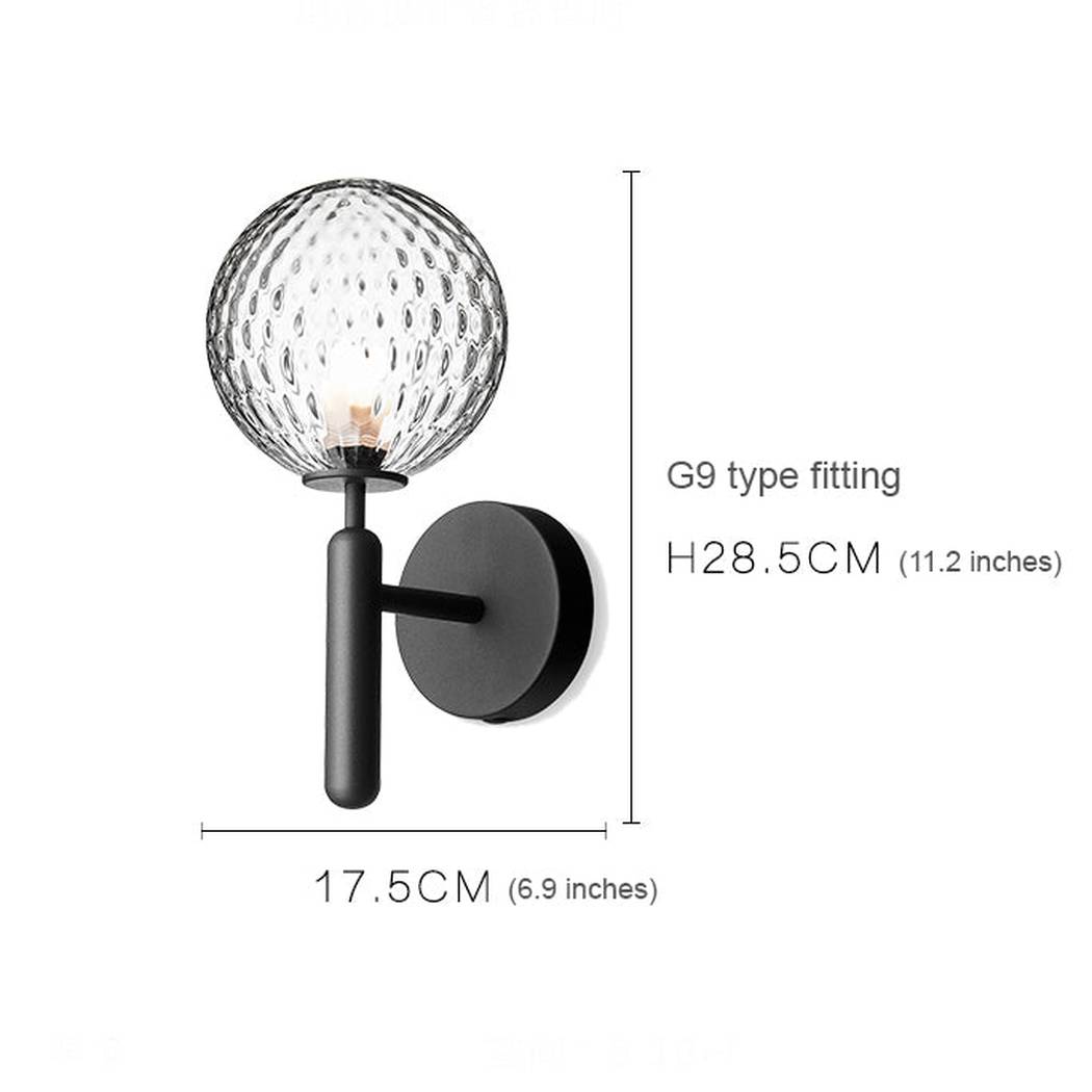 Nostra Minimalist Line Glass Globe Wall Light