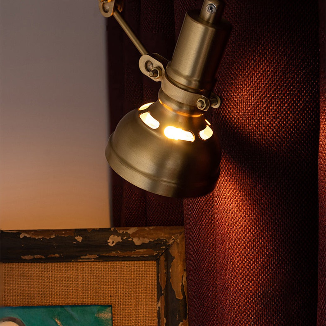 Mill House Long Arm Brass Wall Light