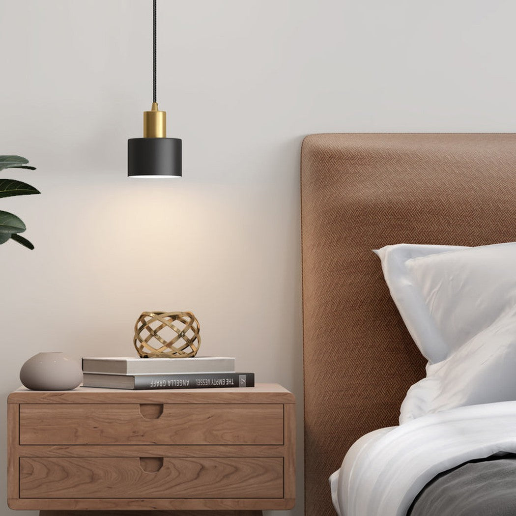 Raffles two tone black and brass pendant light