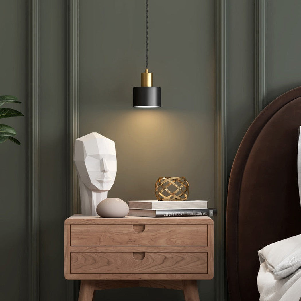 Raffles two tone black and brass pendant light