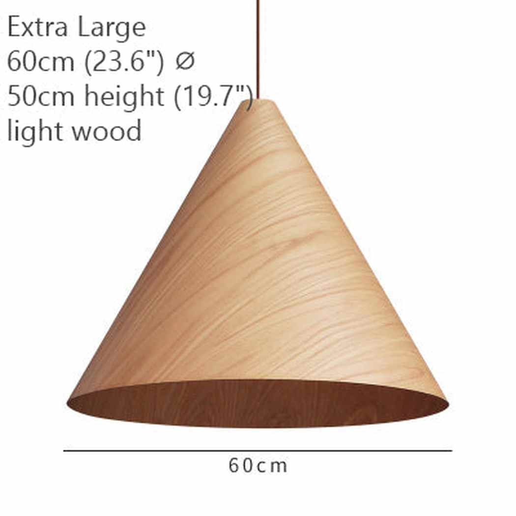 Geppetto Wooden Cone Pendant Light