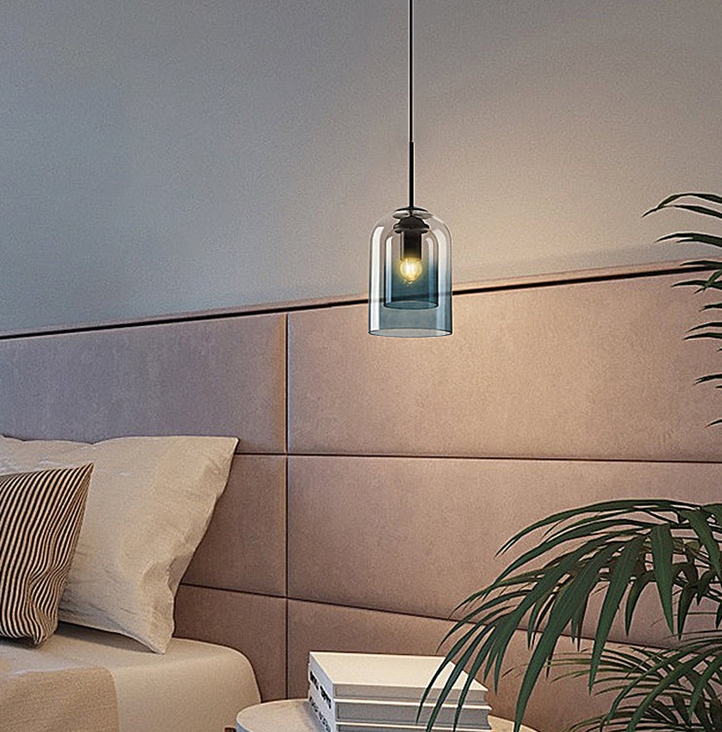 Harper Double Glass Shade Modern Minimalist Pendant Light