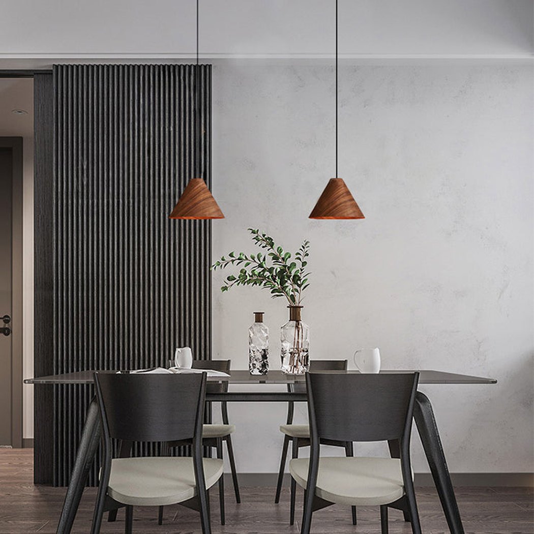 Geppetto Wooden Cone Pendant Light
