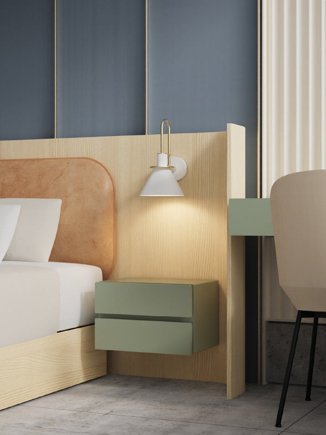Brass Trumpet Modern Wall Light