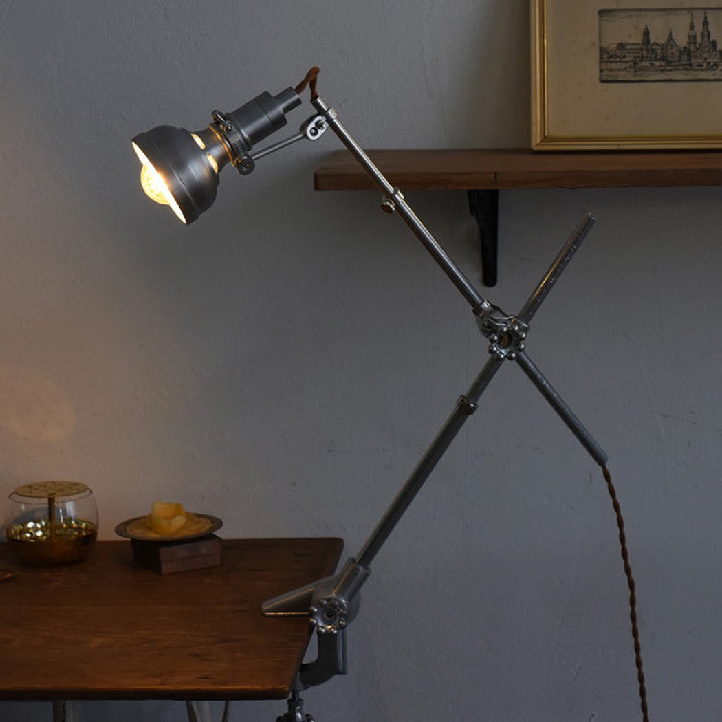 Chrome Mill House Industrial Table Light / Cabinet Light