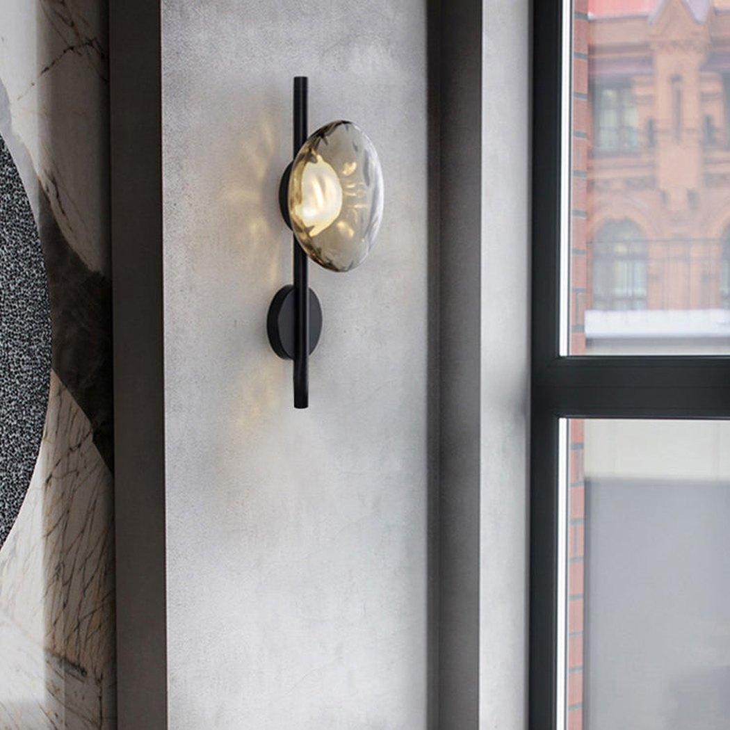 Stratus modern contemporary wall light - in black