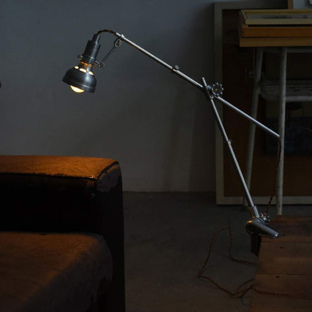 Chrome Mill House Industrial Table Light / Cabinet Light