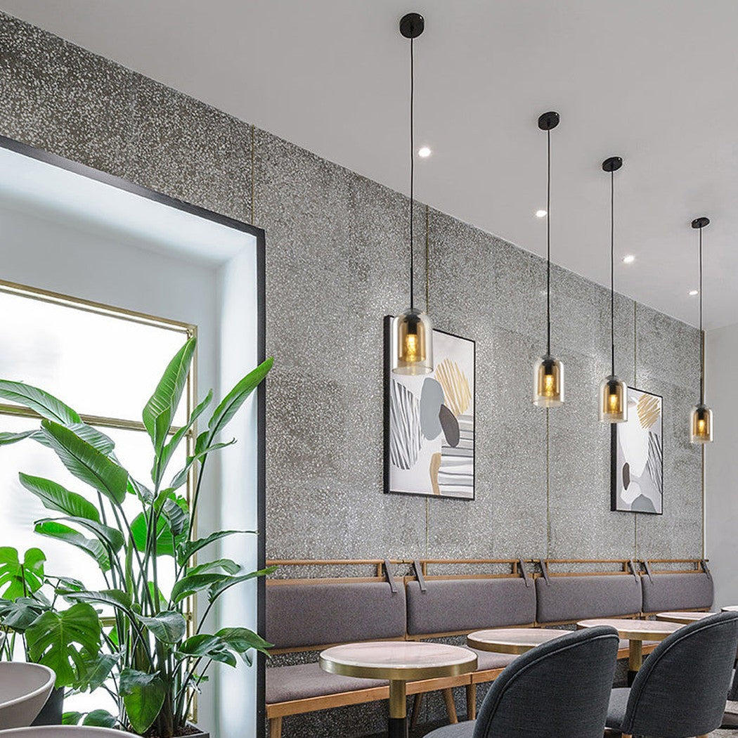Harper Double Glass Shade Modern Minimalist Pendant Light