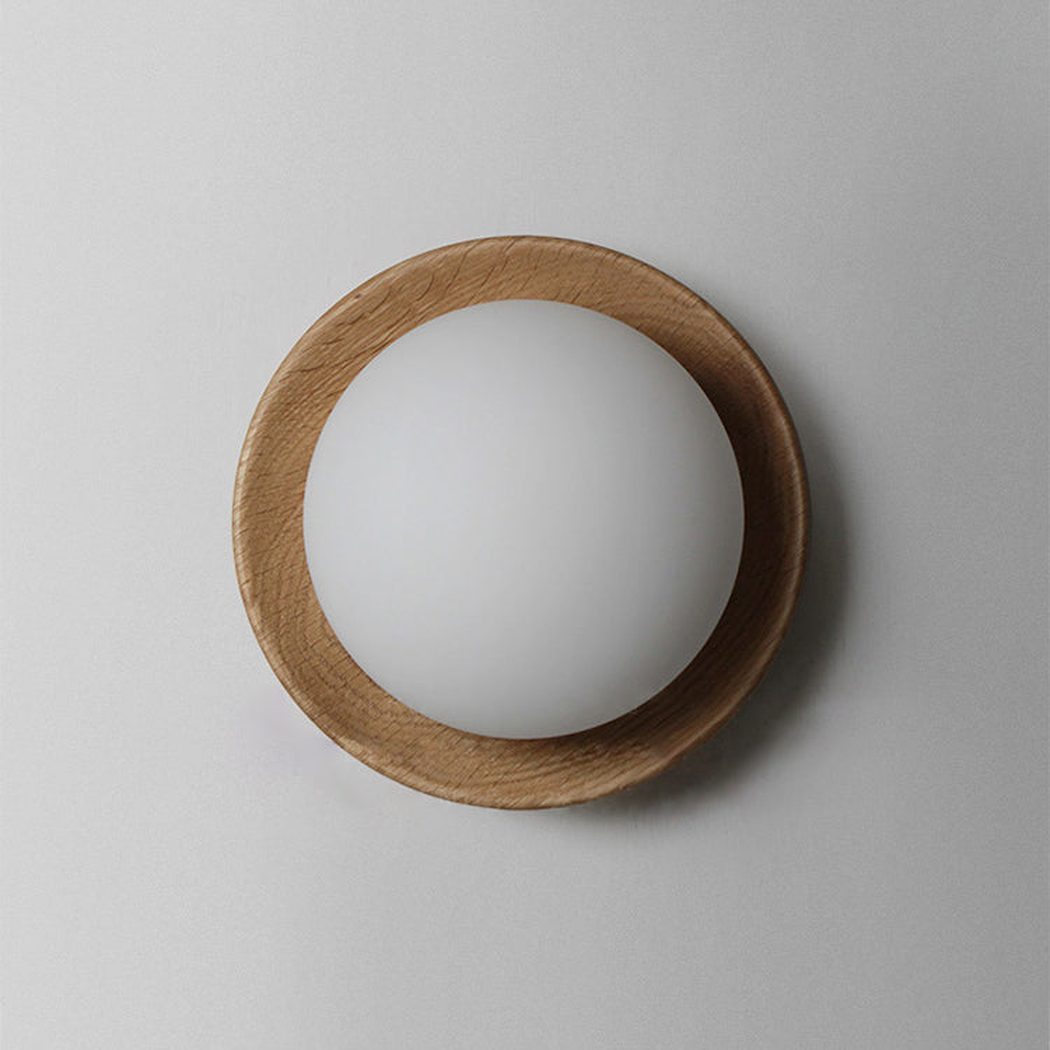 Kato Wooden Plate Japandi Wall Light