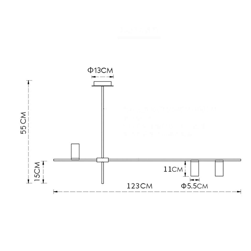 Ilili Minimalist Kitchen Island Line Pendant Light