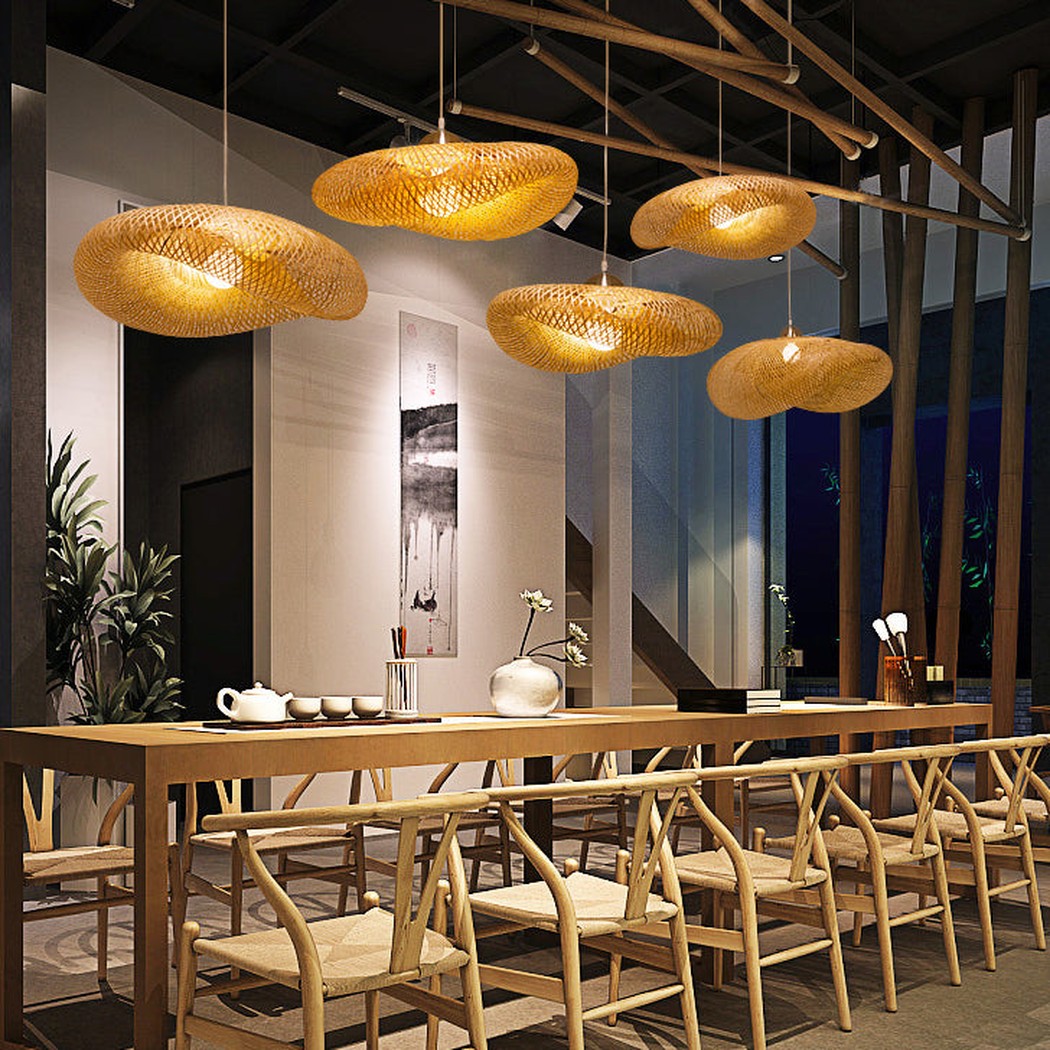 Birds Nest Rattan Bamboo Pendant Light