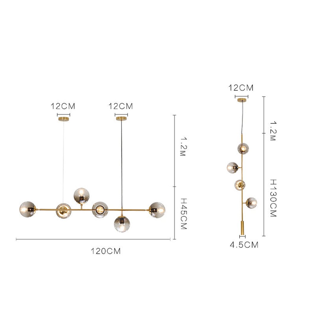 Olive Tree Branch Line Chandelier measurements