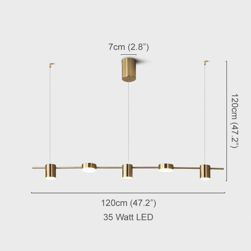 Nori Minimalist Brass Pendant Light Chandelier