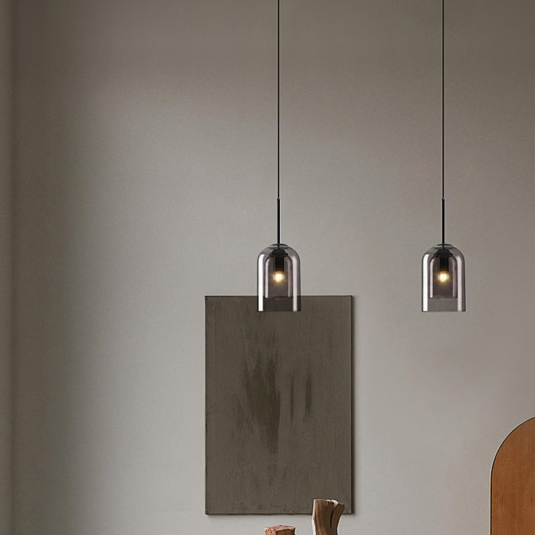 Harper Double Glass Shade Modern Minimalist Pendant Light