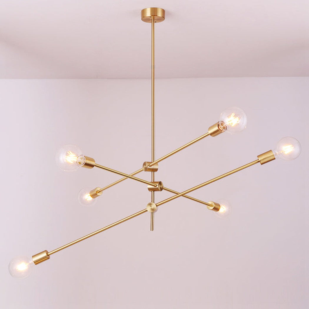 Circa Brass Pendant Light - 3 lines 6 heads main picture