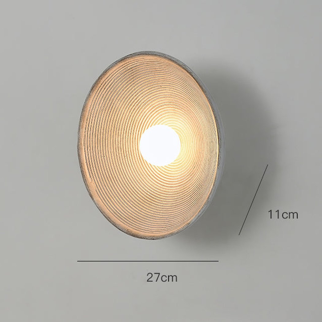 Longleaf Wooden Texture Plate Wall Light In White