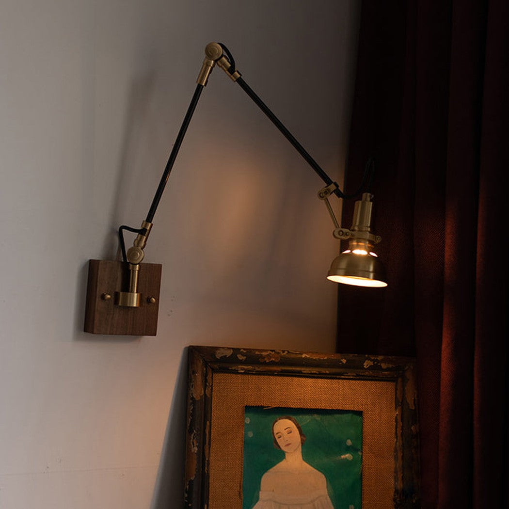 Mill House Long Arm Brass Wall Light