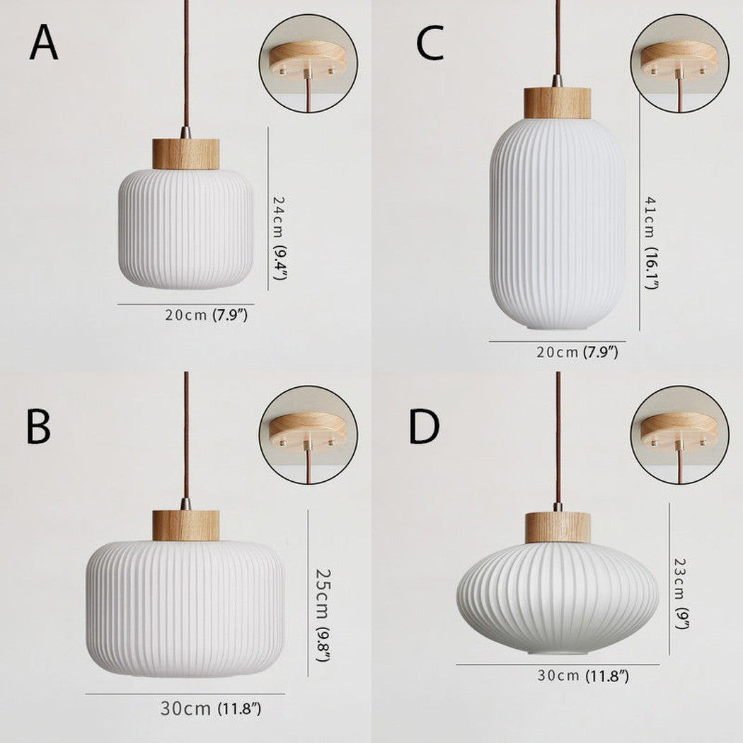Lampions Wood Scandi Pendant Light