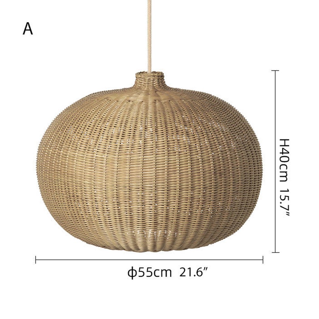 Finns Rattan bamboo weave pendant light