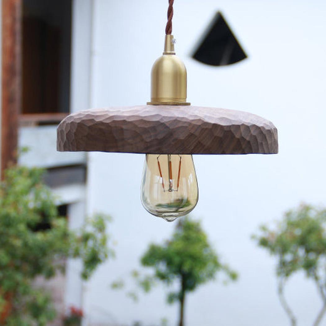 Kuksa wooden chiseled shade pendant Light