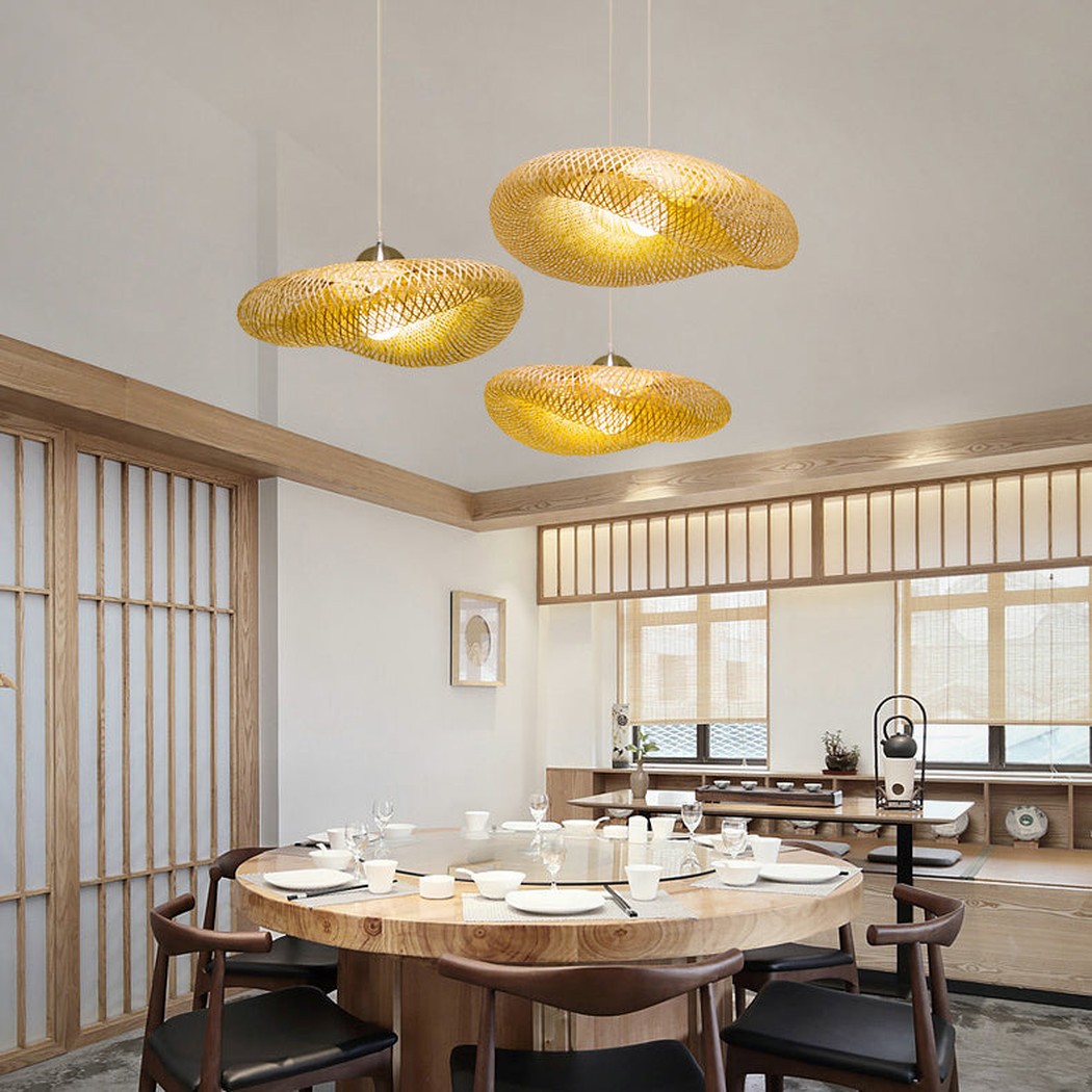 Birds Nest Rattan Bamboo Pendant Light