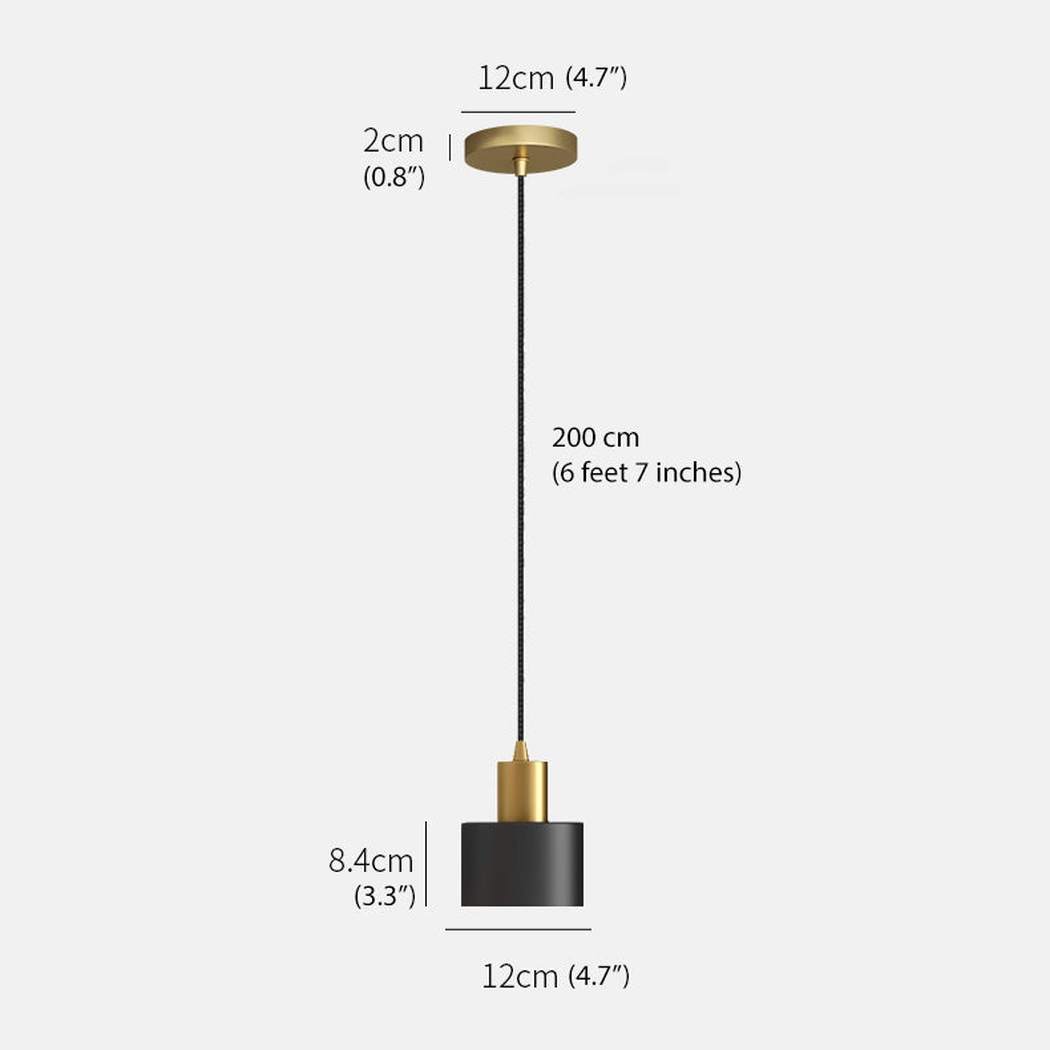 Raffles two tone black and brass pendant light