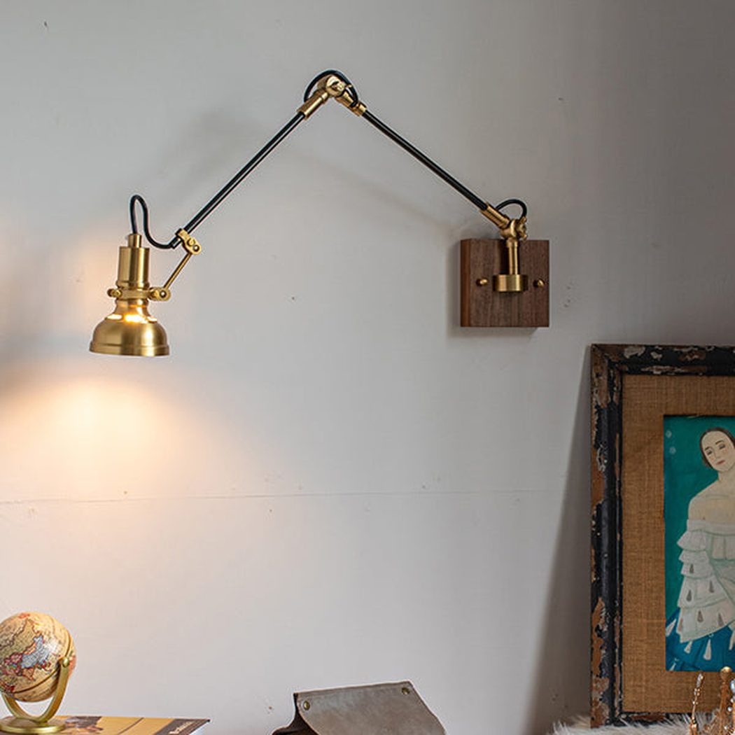Mill House Long Arm Brass Wall Light