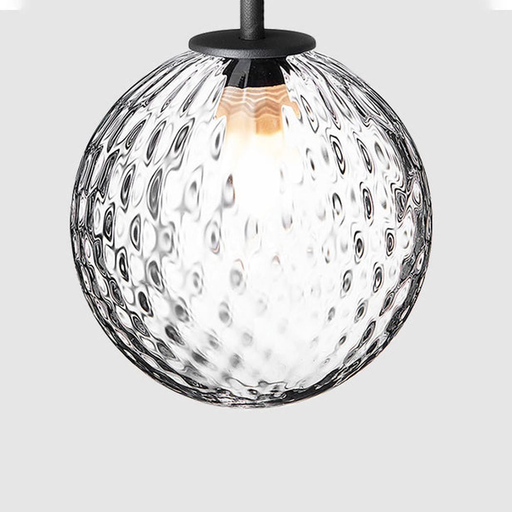 Nostra Minimalist Faceted Crystal Glass cluster Chandelier