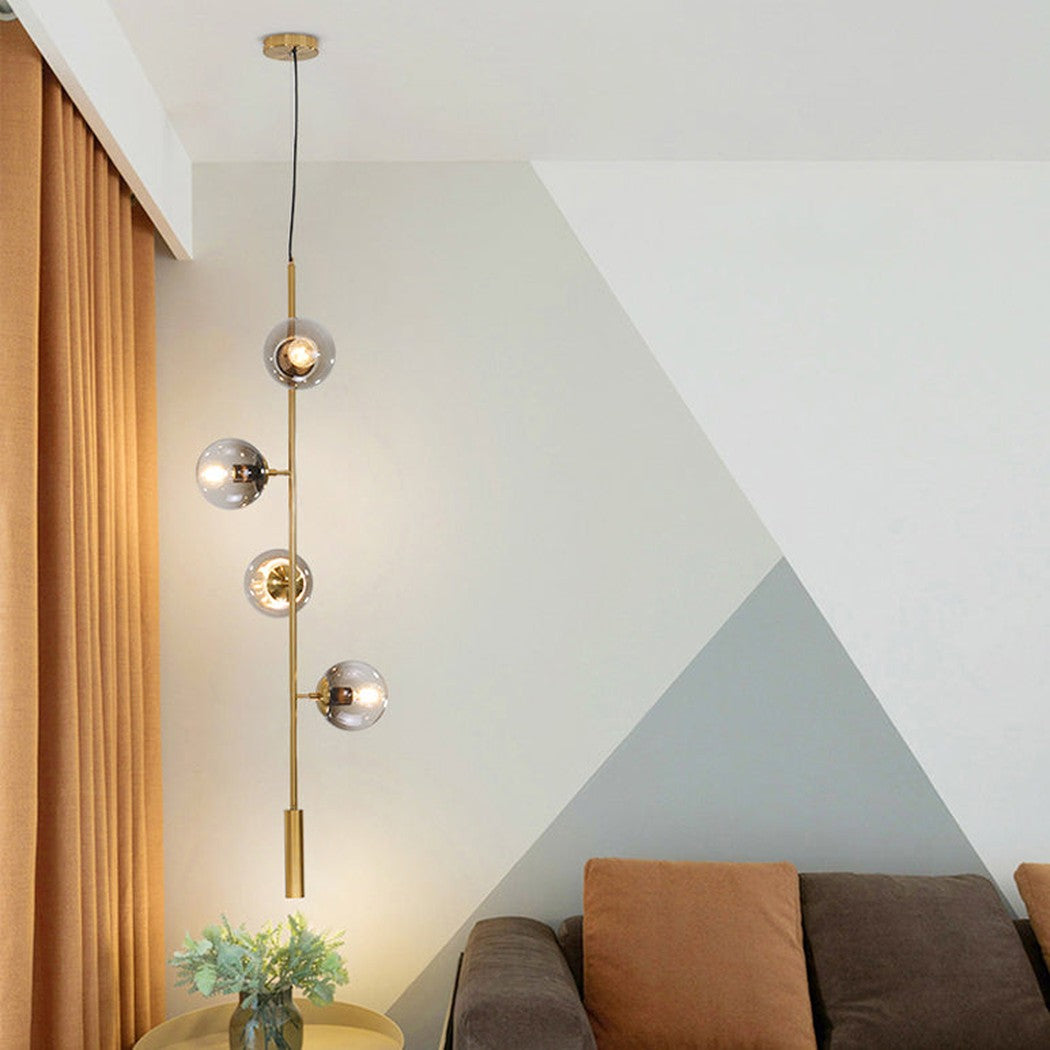 Olive Tree Branch Line Chandelier living room corner