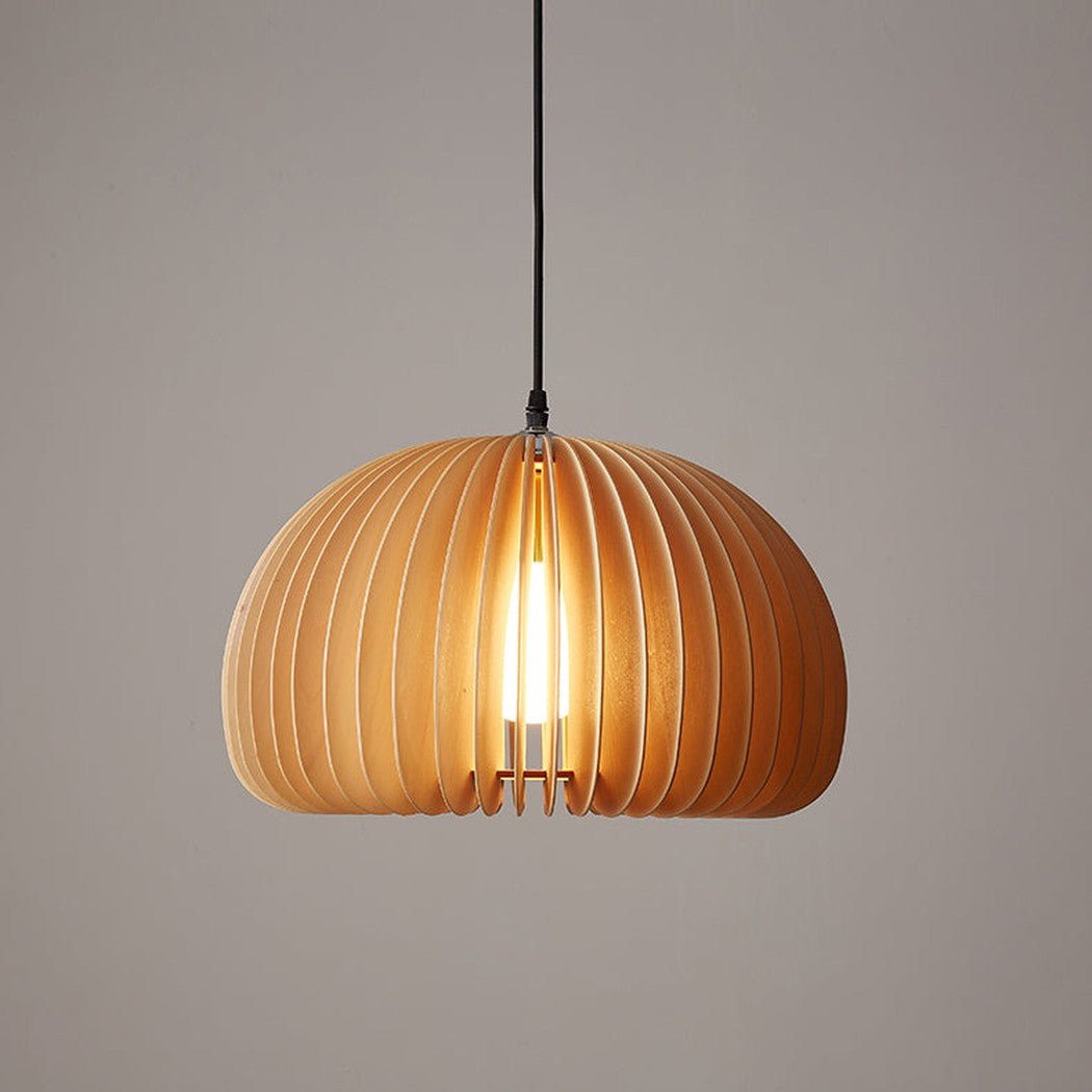 Septo Wooden Shade Japandi Pendant Light