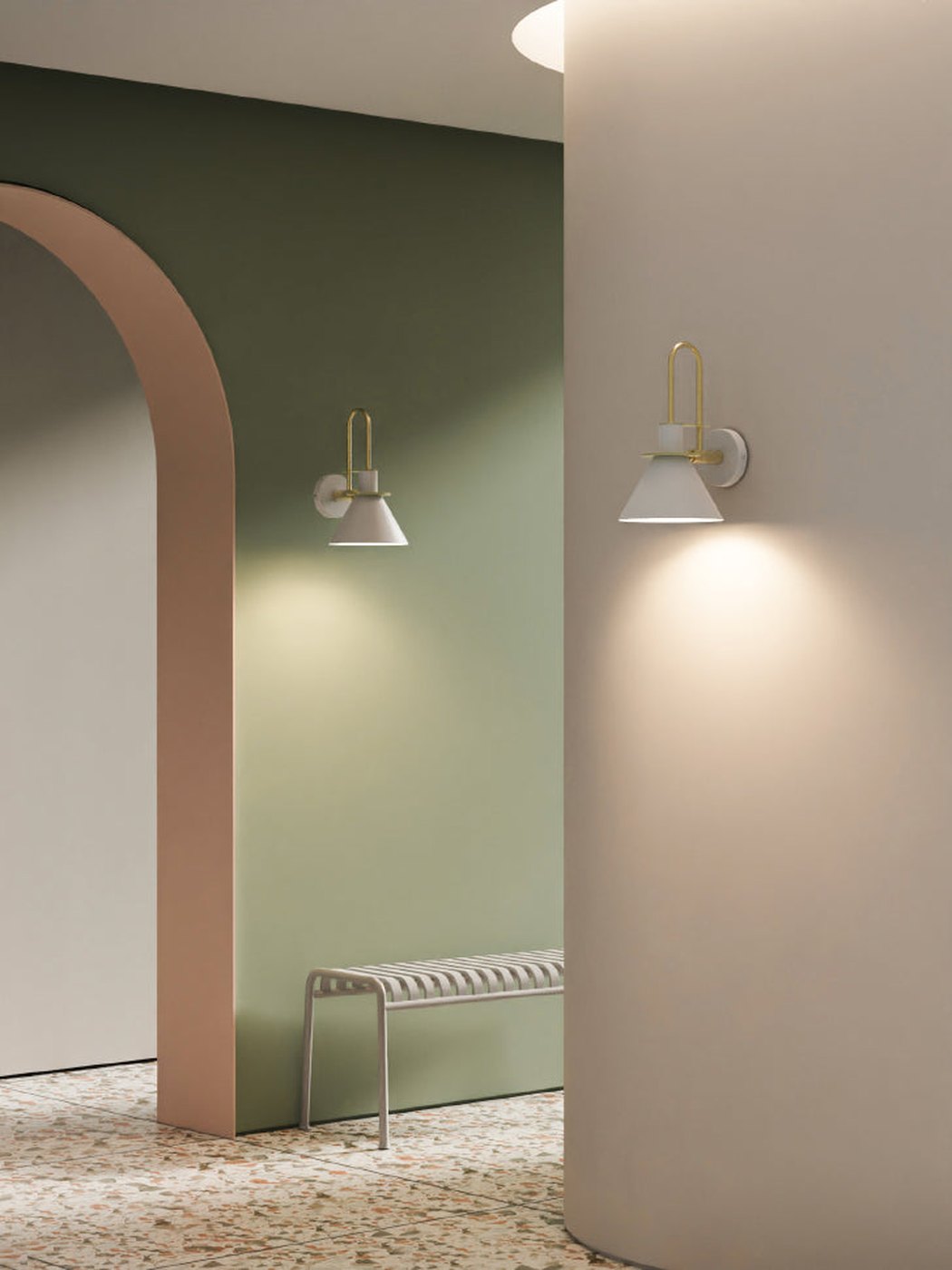 Brass Trumpet Modern Wall Light