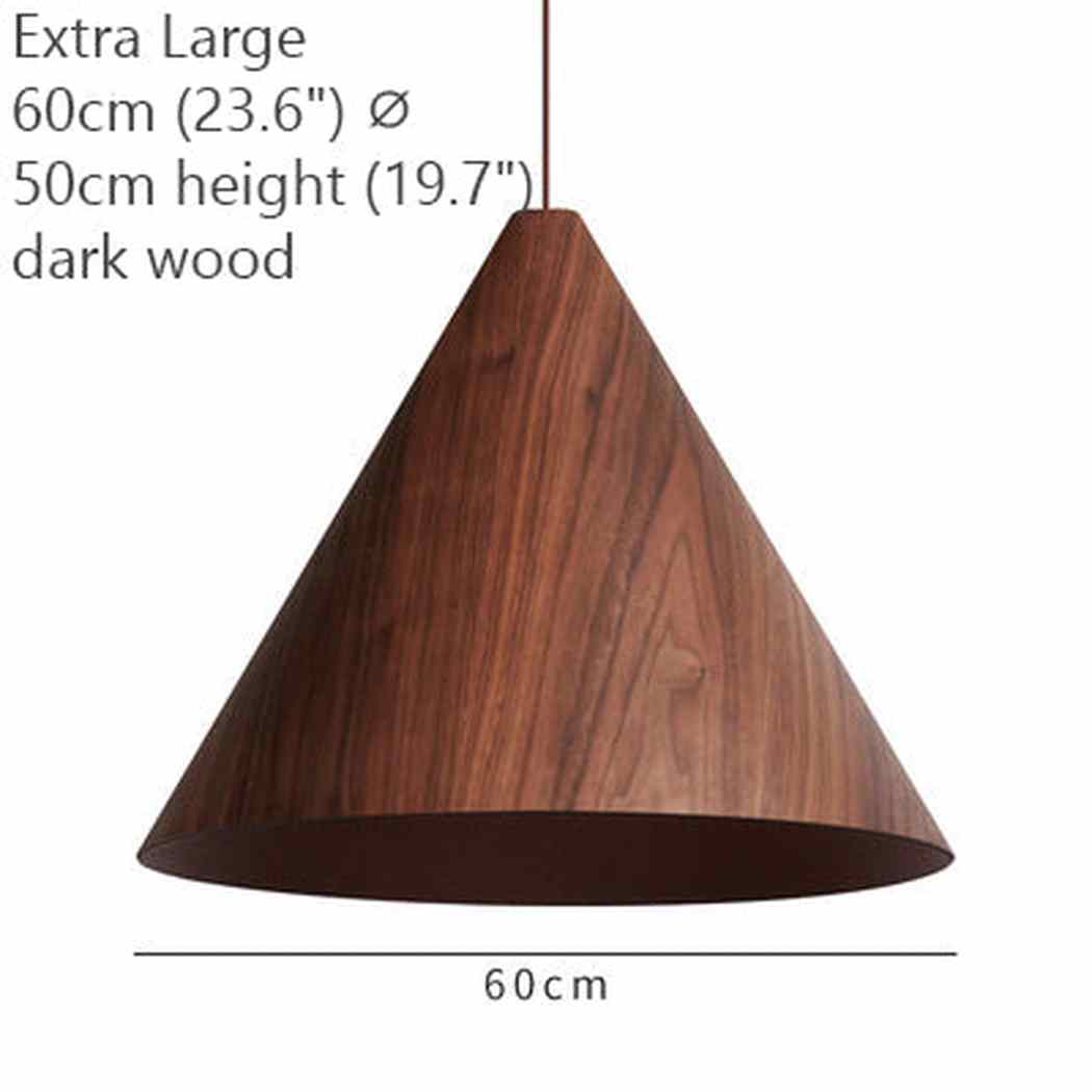 Geppetto Wooden Cone Pendant Light