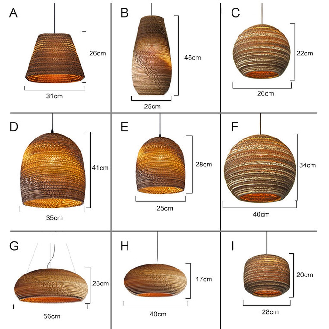 Luminaria Corrugated Board Pendant Light