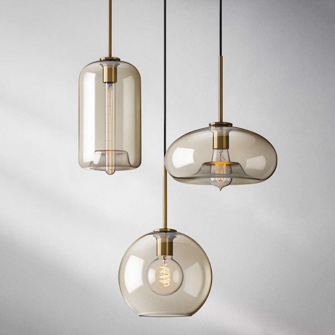 Millow Glass Shade Brass Fitting Pendant Light