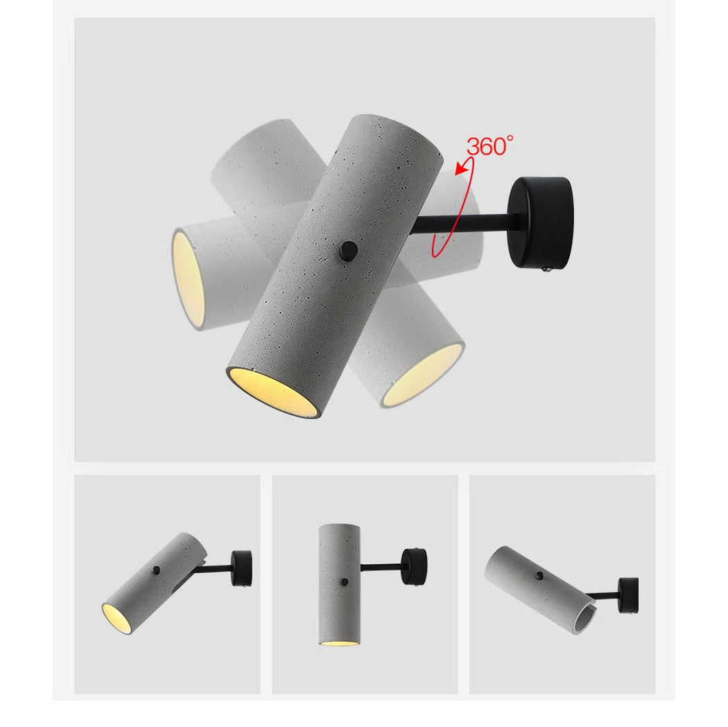 Concrete Pipe Minimalist Line Wall Light