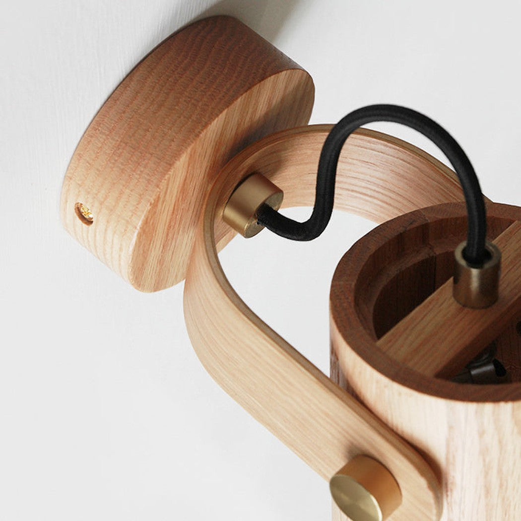 Umea Wooden Spotlight Wall Light / Ceiling Light