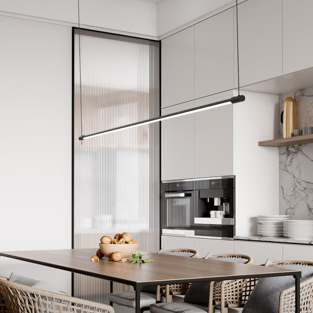 Linea minimalist strip line pendant light