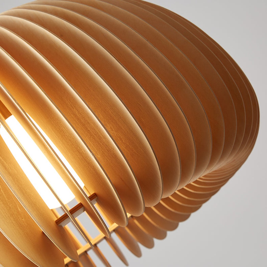 Septo Wooden Shade Japandi Pendant Light