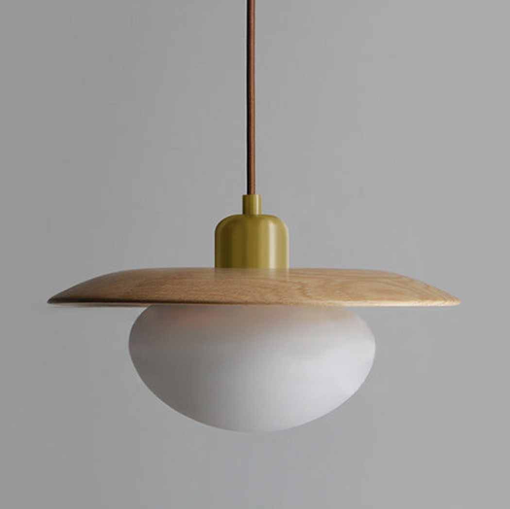 Kato wooden shade japandi pendant light oak product image