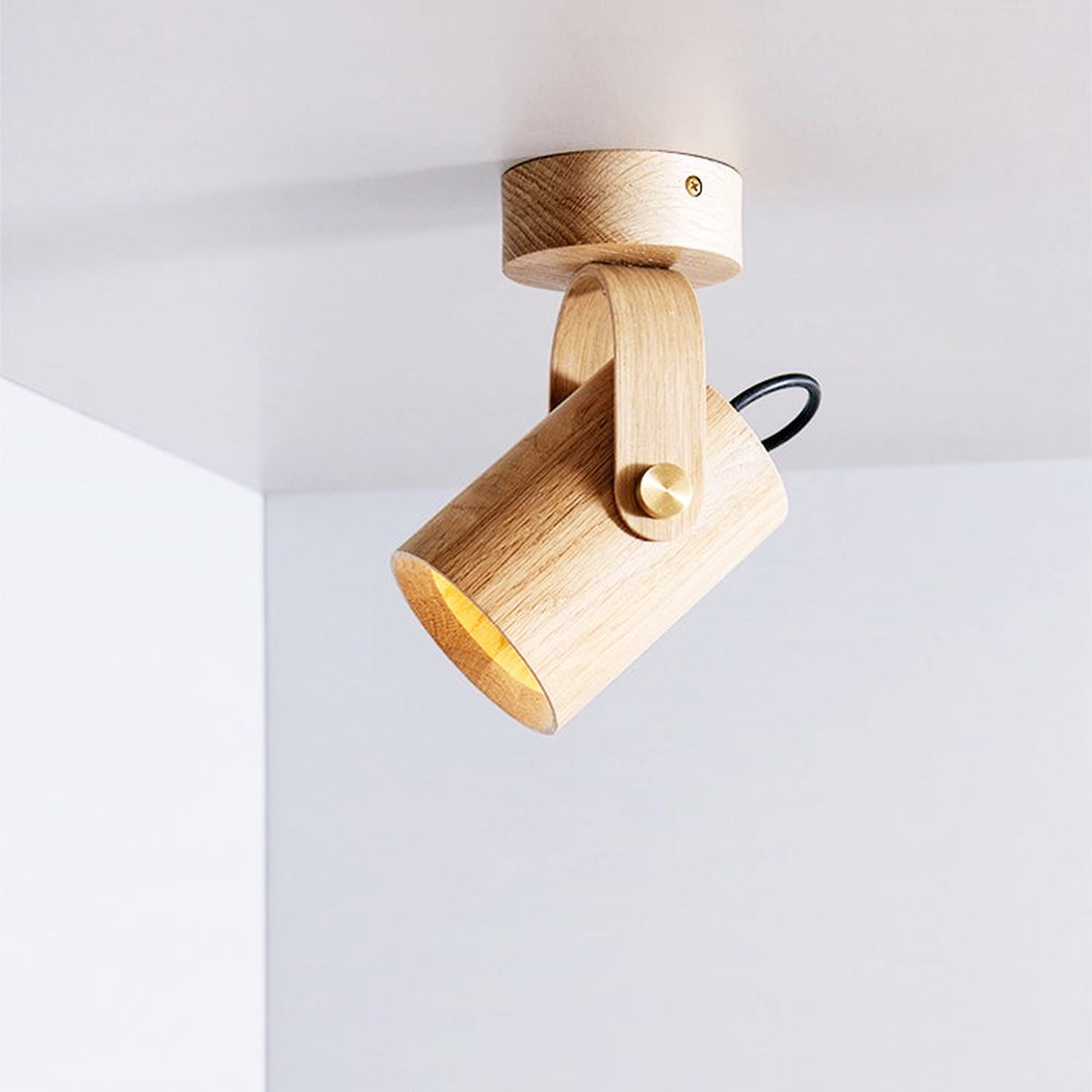 Umea Wooden Spotlight Wall Light / Ceiling Light