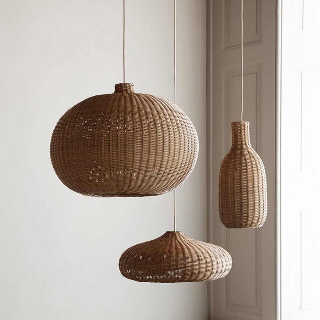 Finns Rattan bamboo weave pendant light